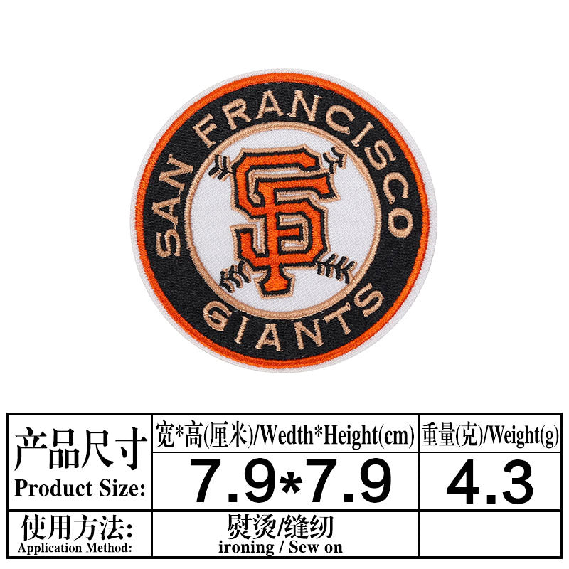 Wholesale Twill Fabric Embroidered Baseball Team Patches Set Of 16 Trendy et And Bag Accent OLY Exclusive
