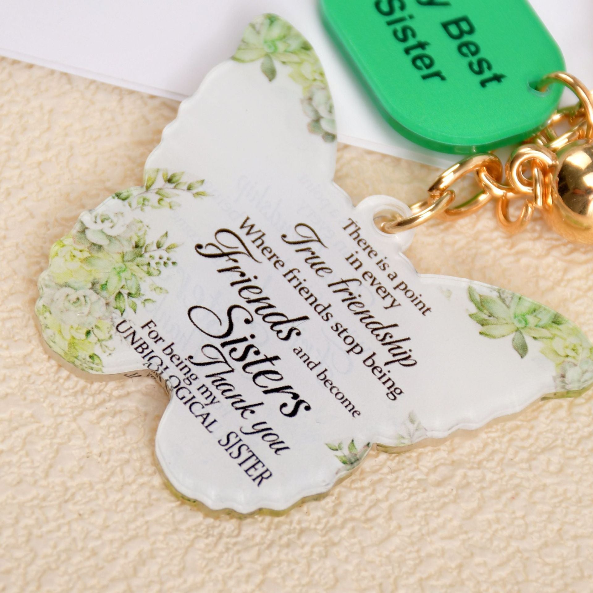 Wholesale Acrylic Butterfly Letter Keychain