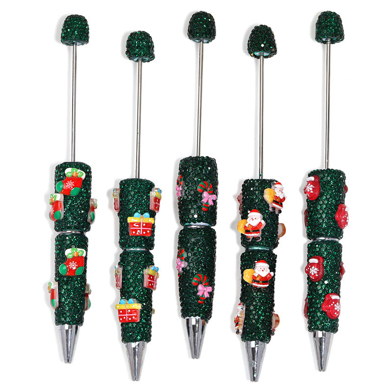 Wholesale 5pcs Christmas rhinestone beadable pens