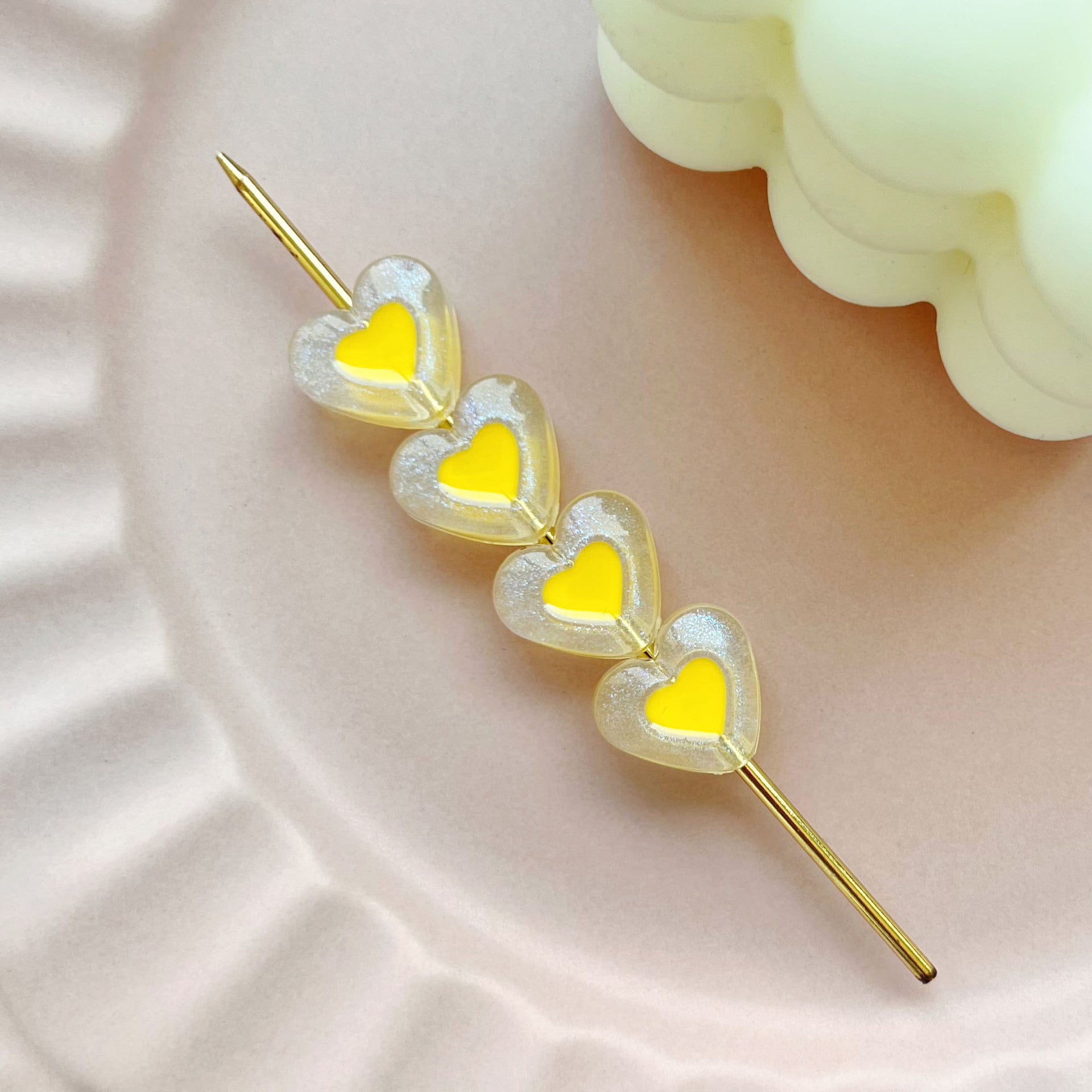 Wholesale 10pcs colorful heart Acrylic Beads