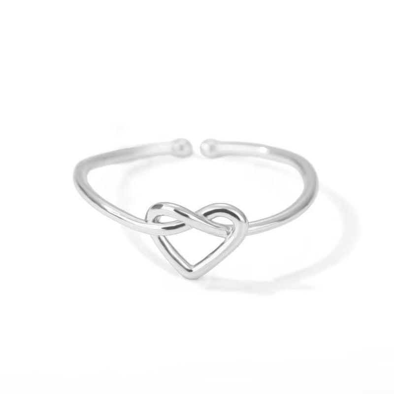 Wholesale Stainless Steel Ring Cross Couple Ring Heart-Shaped
