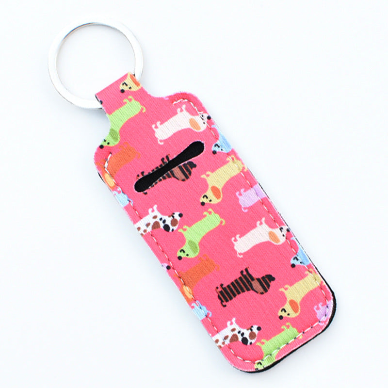 Wholesale Cactus Leopard Print Rose Flower Lipstick Set Keychain
