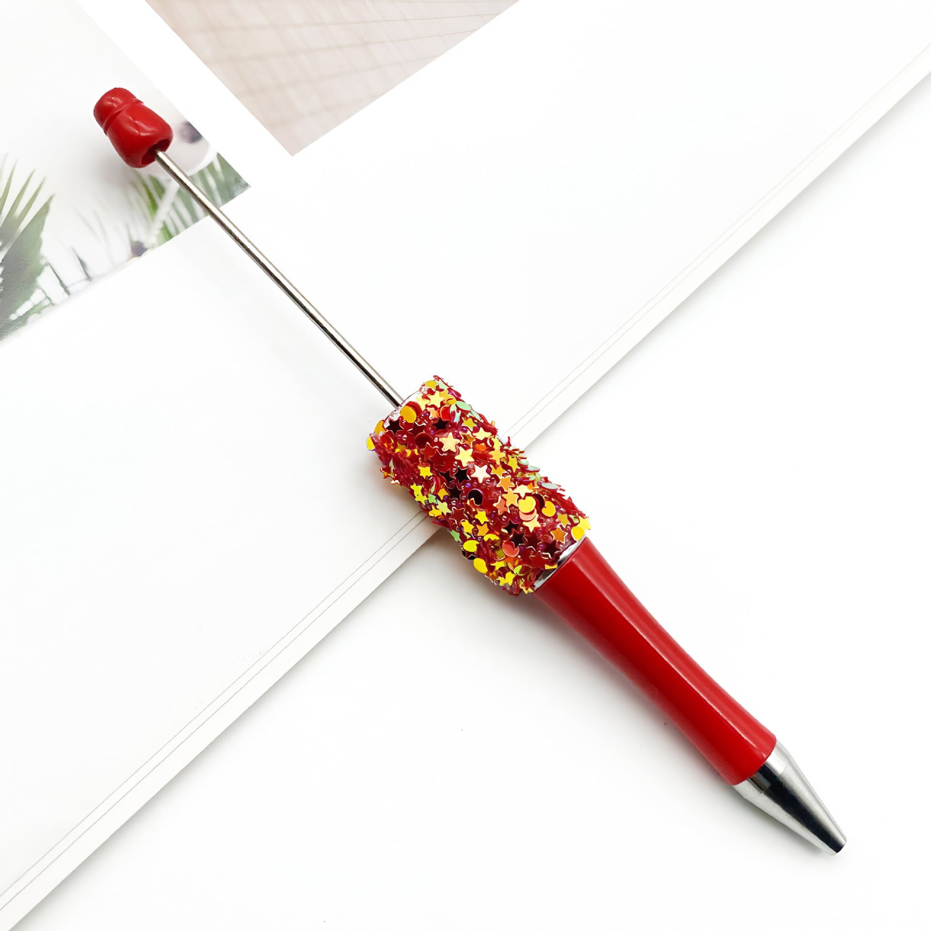 Wholesale 10 pcs DIY Sun, Moon and Star Bead Pen Multicolor Sequin Handmade Patches