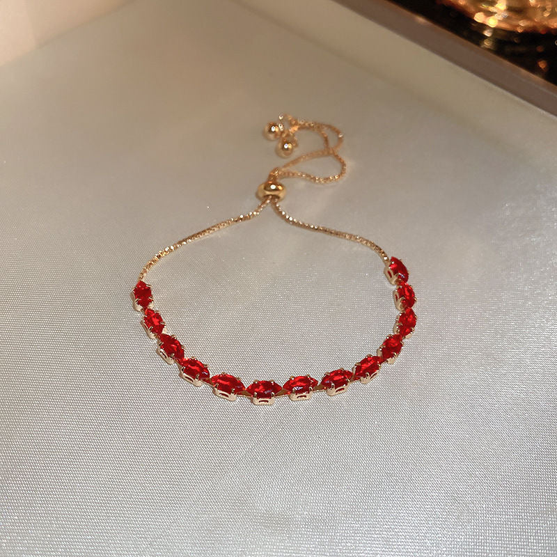 Wholesale Light Luxury Niche Exquisite High-end Pull-out Adjustable Zircon Bracelet