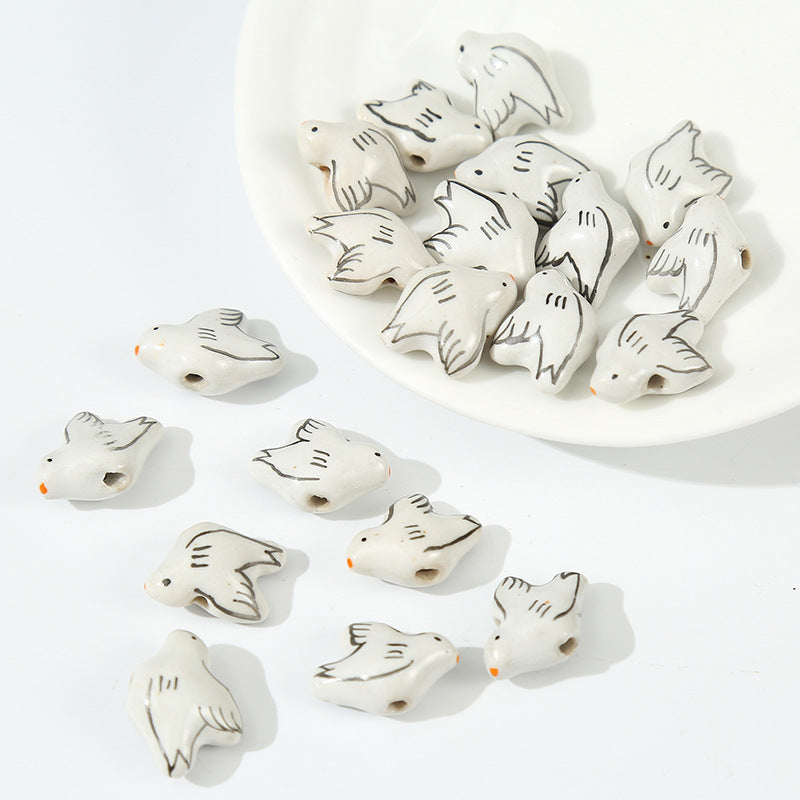 Wholesale 5pcs/pack Handpainted Ceramic Pendants Beads