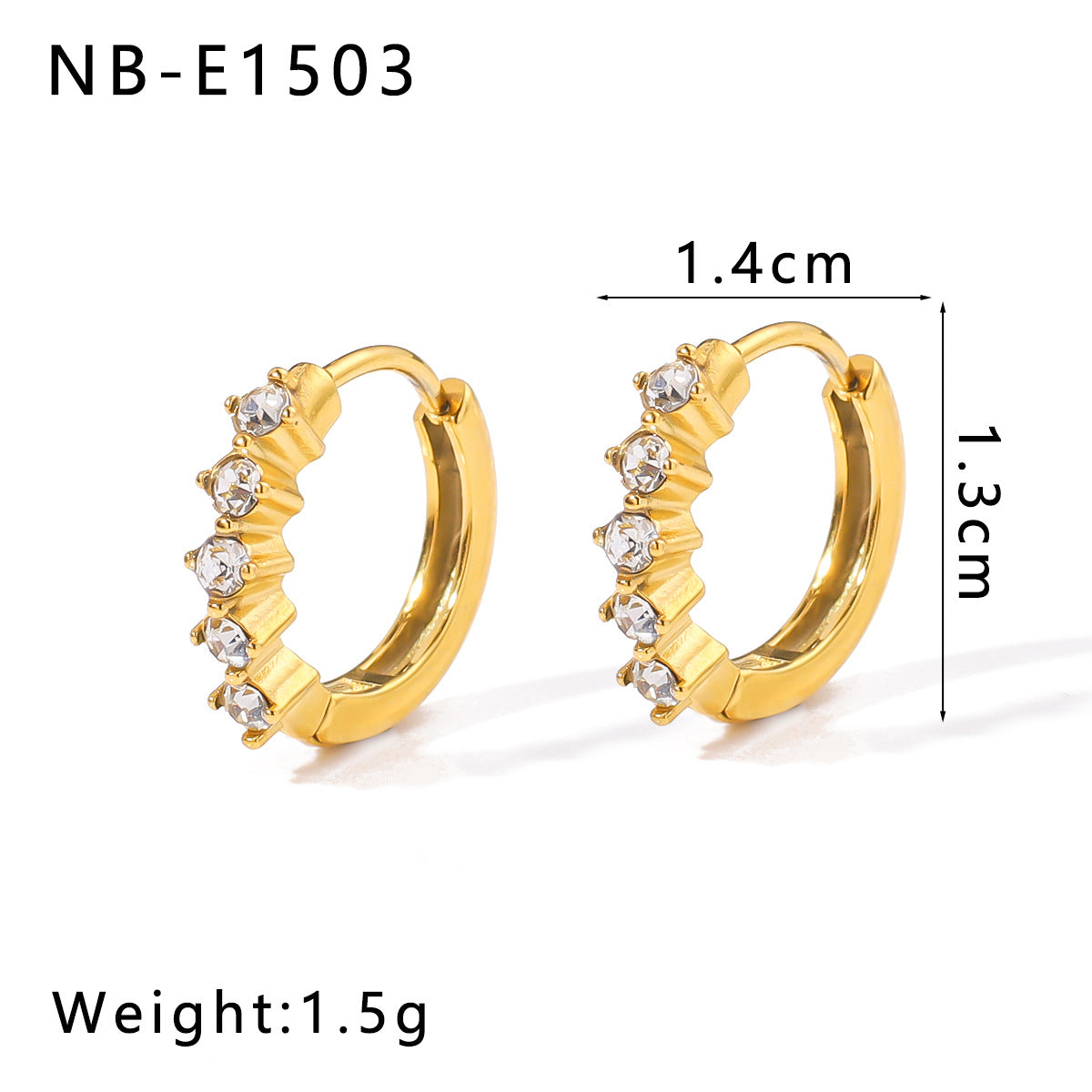 Wholesale 18K Gold Plated Flower with Diamond and Pearl Ear Ring