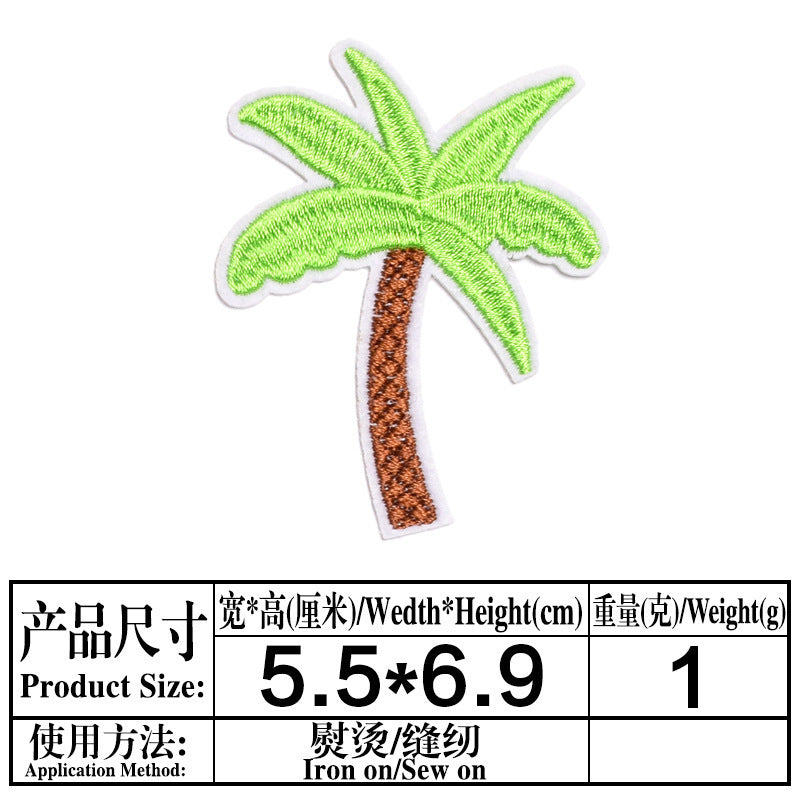 Wholesale Stylish Cartoon Embroidered Patches Floral Banana Letter Designs For Coats Decorative Craft Supply Gift