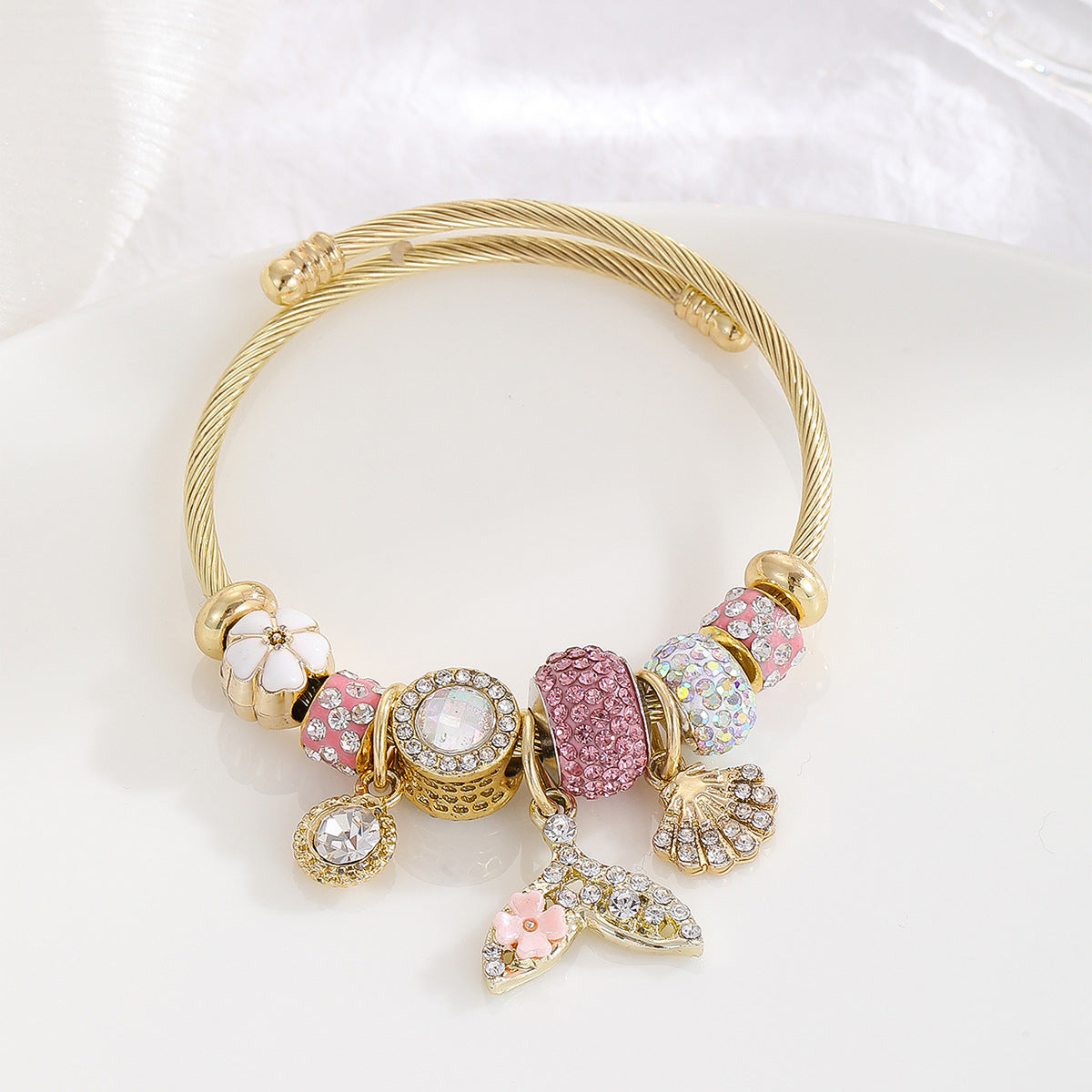 Stainless steel bracelet alloy pendant adjustable bracelet