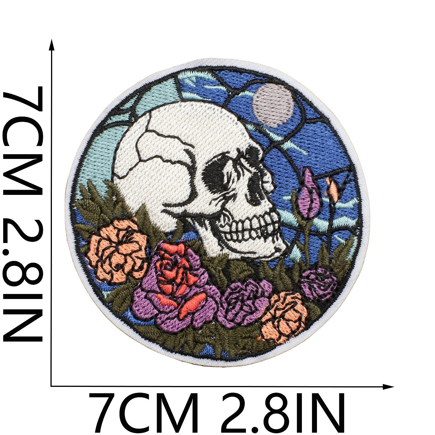 Wholesale Rose' s Covenant Embroidered  Romantic Skull Couple' s DIY Patches