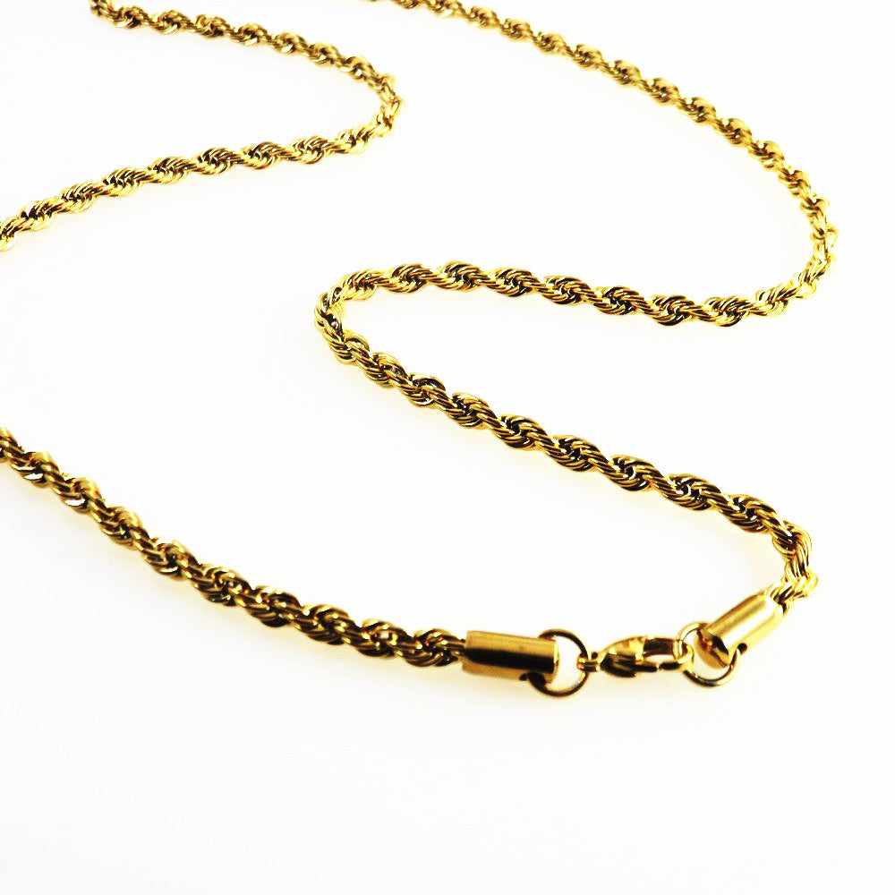 Wholesale Twist Chain Gold Titanium Steel Necklaces