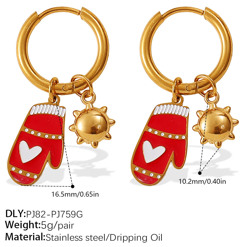 Wholesale Christmas series gingerbread  earrings