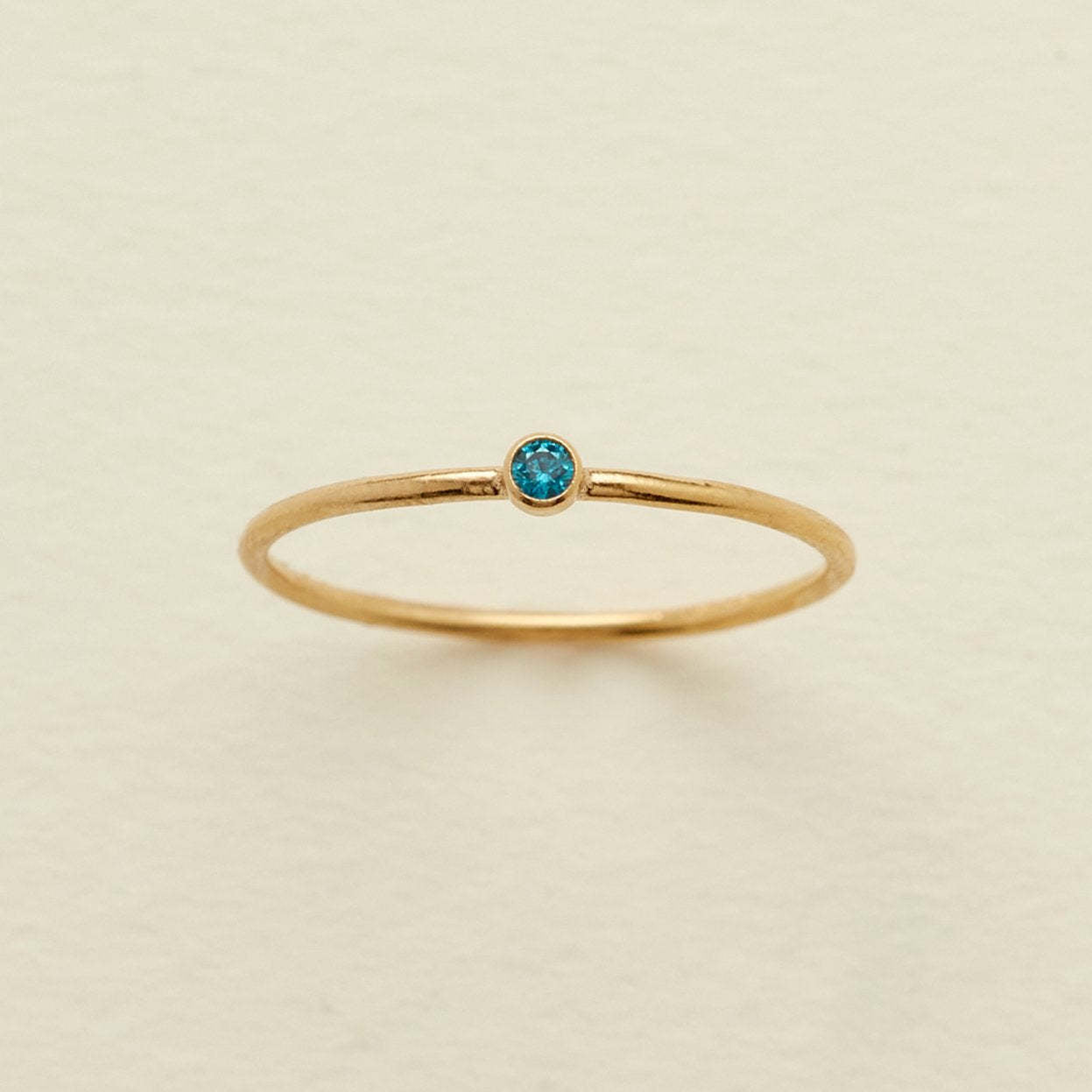 Wholesale Chic Birthstone Ring For Women Stainless Steel Electroplated Plain Band Fashion Jewelry Accessory