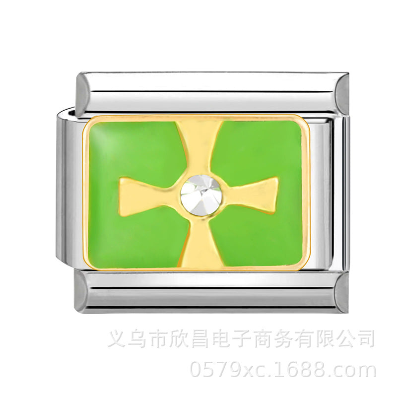 Wholesale Italian Charm Bracelet 9mm DIY Disassembly Stainless Steel Retro Brace Bracelet