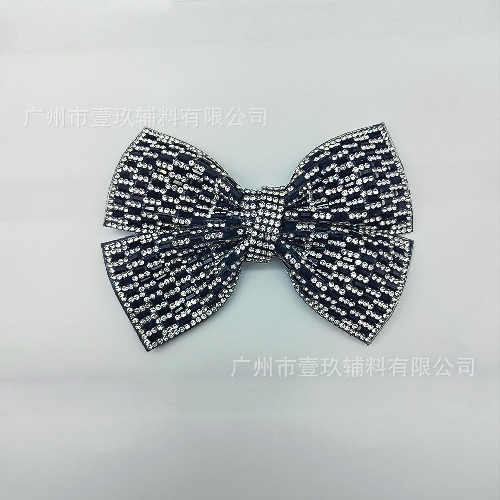 Wholesale 5pcs Hot melt adhesive bow tie for rhinestones DIY Patches