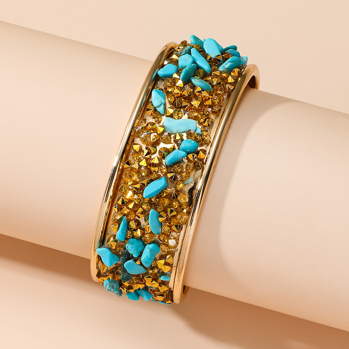 Wholesale Bohemian Crushed Stone Open Bracelets