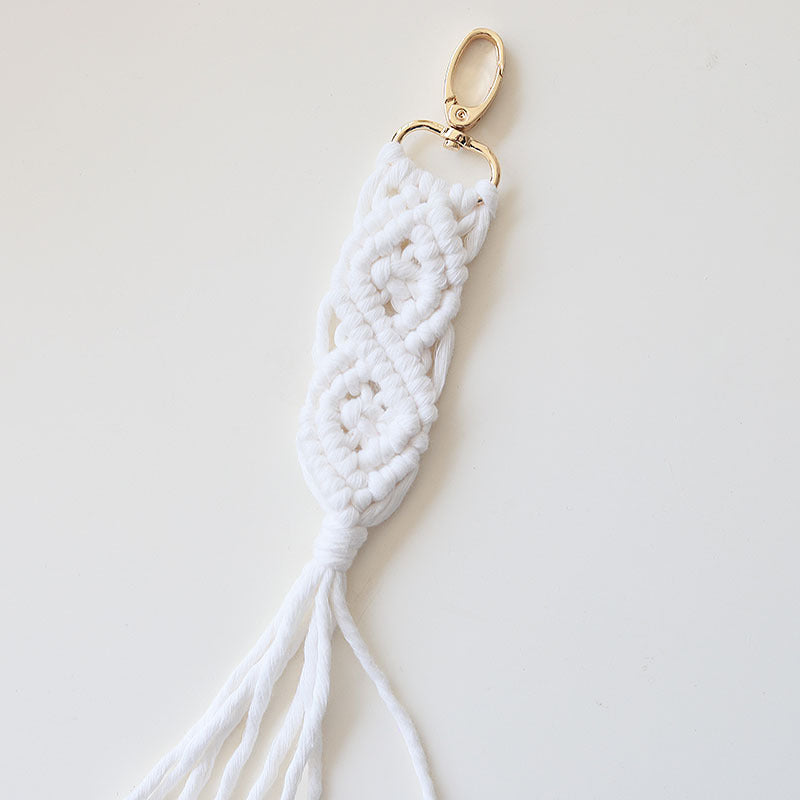 Wholesale Handwoven Cotton Rope Tassel Keychain