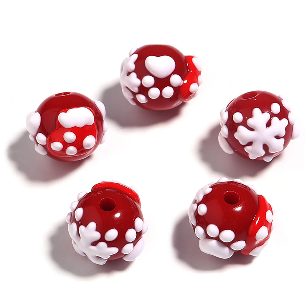 Wholesale 5pcs New Acrylic Christmas Beads
