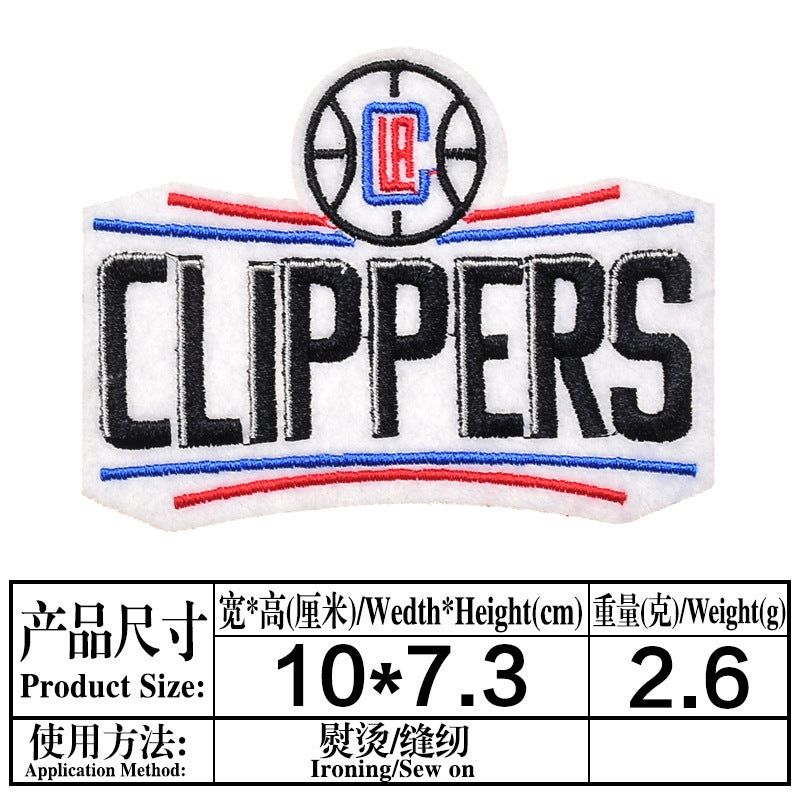 Wholesale Basketball Team Embroidered Patches 11 Piece Set Clothing Decorative Accent DIY Repair Accessory Gift For Boutique Resale