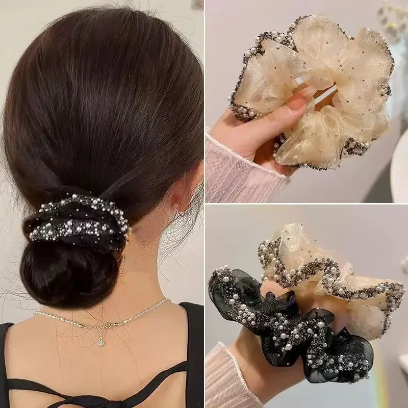 Wholesale Full diamond ball head temperament high-end hair ring
