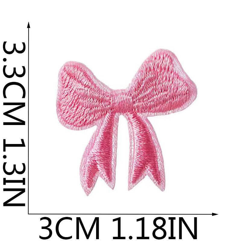 Wholesale Handmade Decorative Embroidered Cloth Sticker Bow Patch