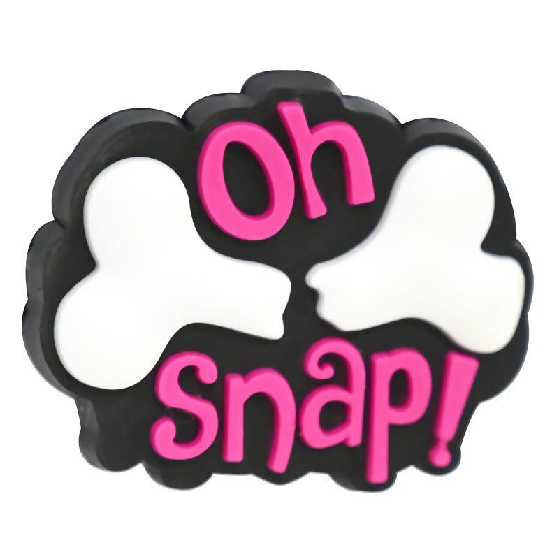 Wholesale Random 100pcs Creative phrases beaded English slogan rubber beads