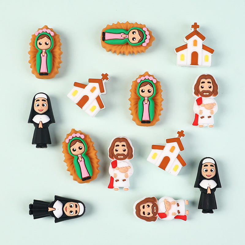 Wholesale 20pcs Easter cartoon character Focal Beads