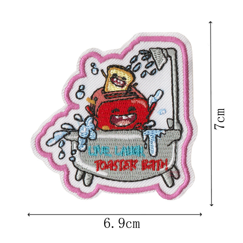 Wholesale Funny duck and cat embroidery DIY Patches