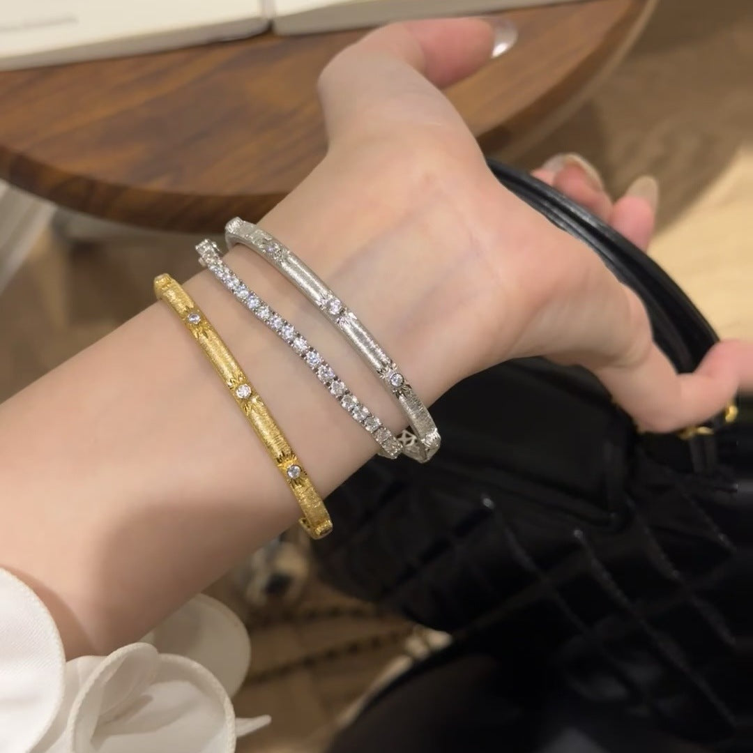 Wholesale Rhinestone star brushed bracelet