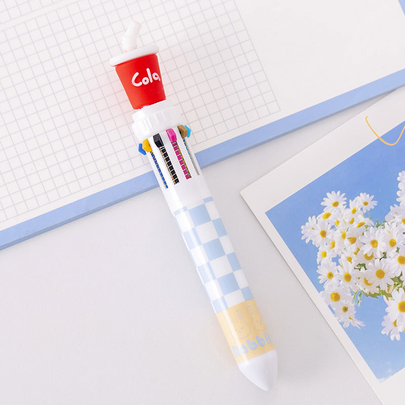 Wholesale Creative ten-color fast food ballpoint pen graffiti notebook pen