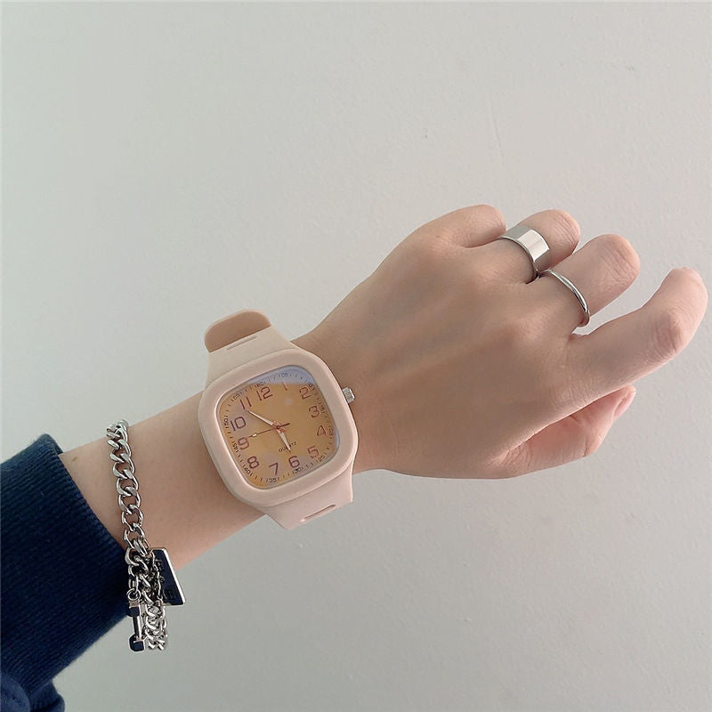 Wholesale Square Quartz Watch Simple Plastic Electric Watch