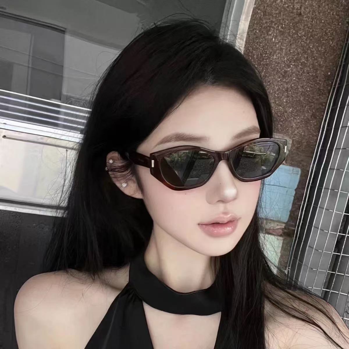 Wholesale Leopard print cat eye sunglasses for women with UV protection