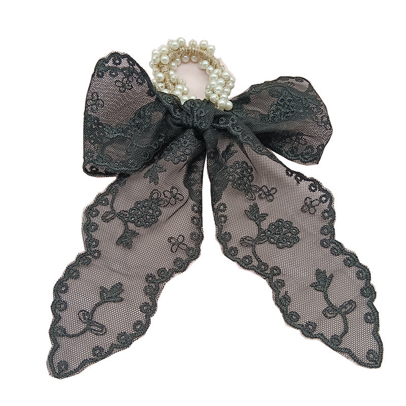 Wholesale Pearl Ponytail Bow Hair Rope