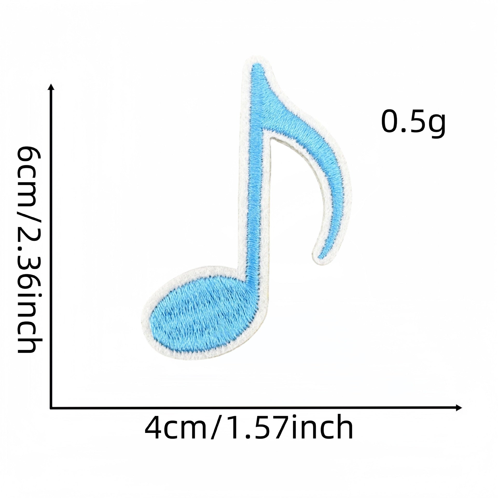 Wholesale Fashion Musical Note Iron On Cloth Patches For DIY Clothing Decoration Boutique Accessory