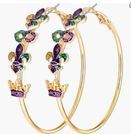 Wholesale St.  Patrick' s Day  Big Hoop Rabbit  Earrings