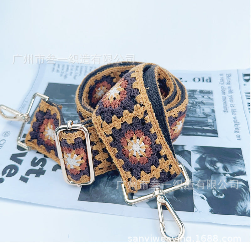 Wholesale 5cm Ethnic Retro Woven Adjustable Shoulder Strap