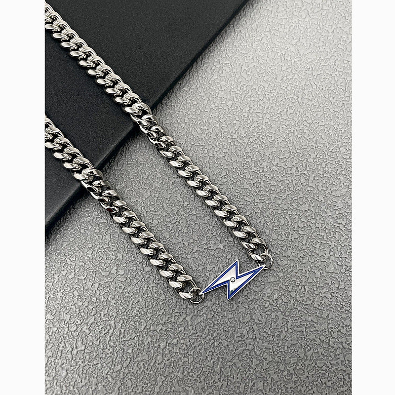 Wholesale Lightning Pendant Non-Fade Cuban Necklace