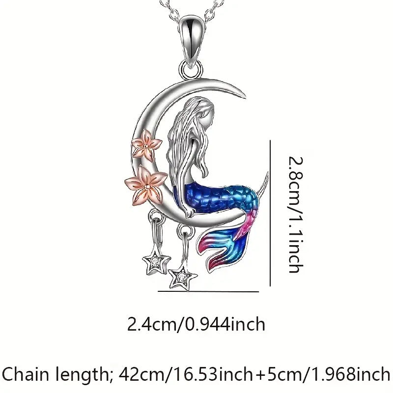 Wholesale Personalized Mermaid Star Multicolor Necklace