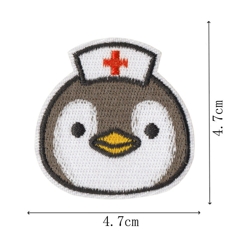 Wholesale Quirky Occupation Penguin Embroidered Patch Set Of 9 Funny Design Iron On Badges For Coats And Clothing Fashion Accessory