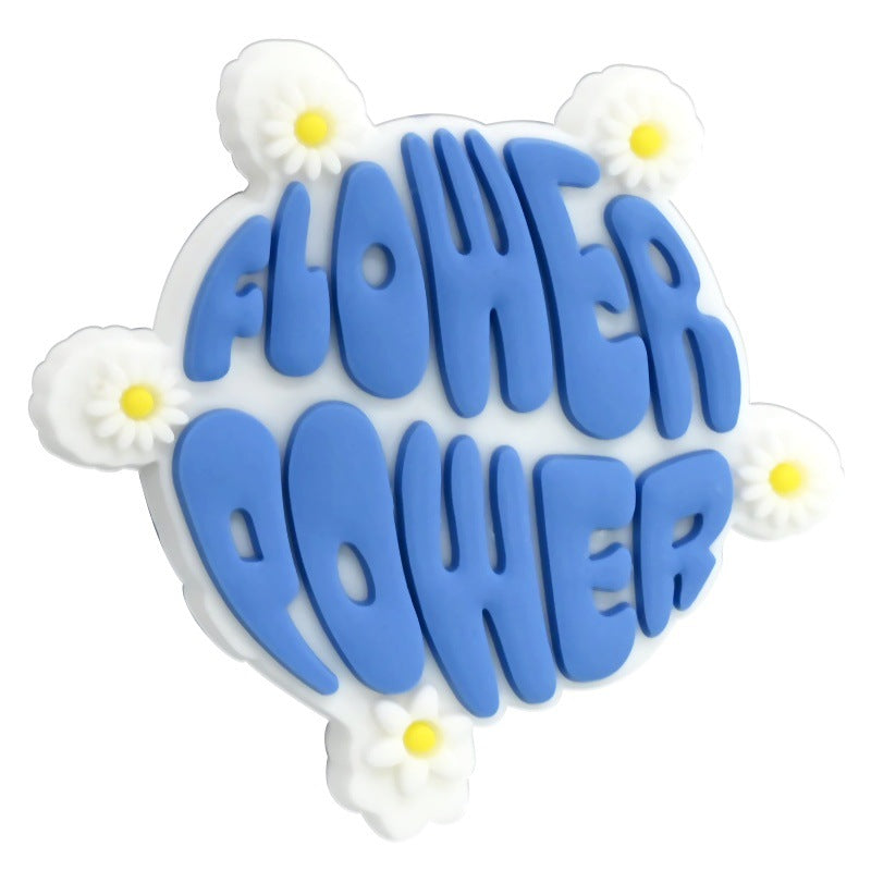 Wholesale Random 10pcs cartoon PVC soft thick patch perforated DIY beads Focal Beads