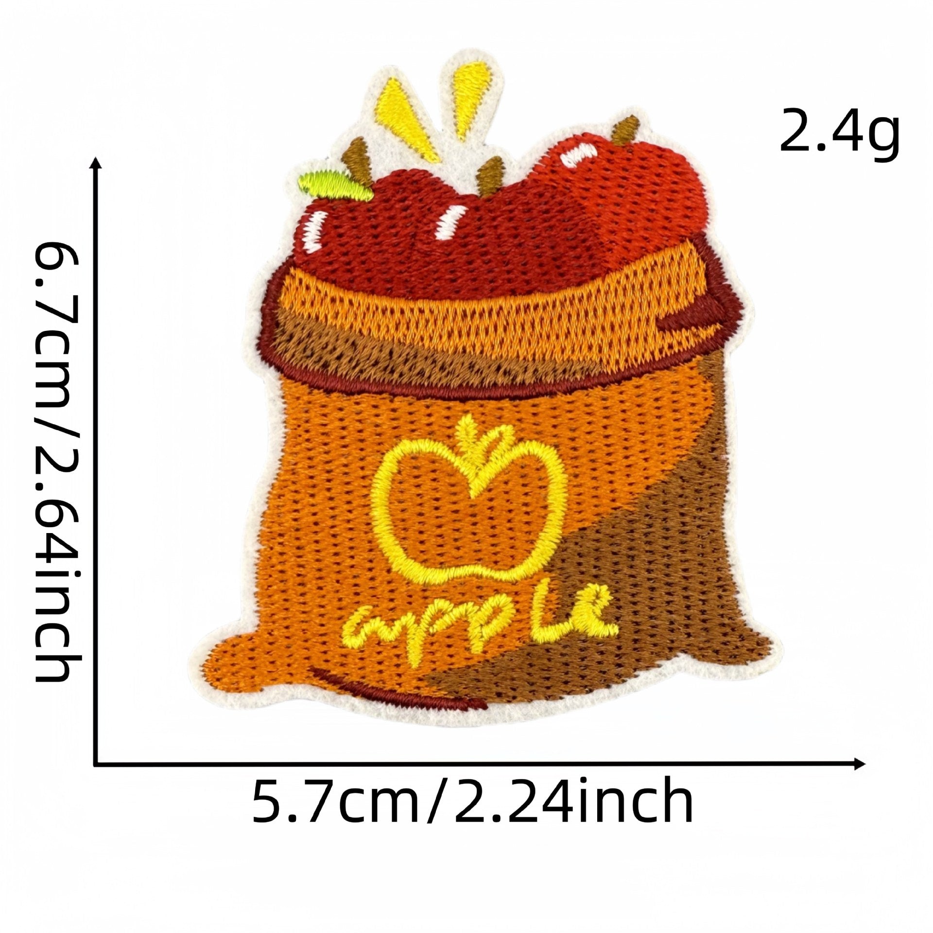 Wholesale Cute red apple cartoon embroidery DIY patches