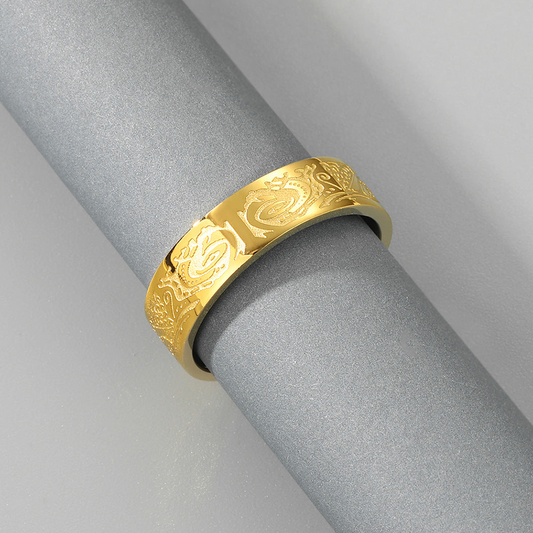 Wholesale Aztec Pattern Stainless Steel Ring