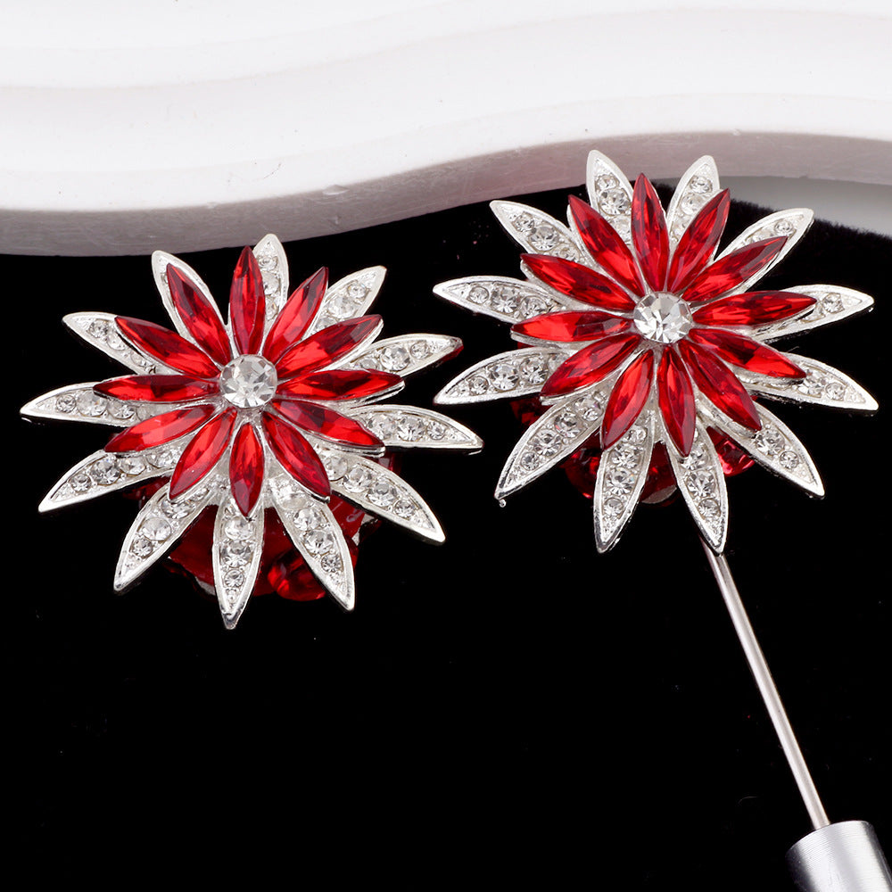 Wholesale 2pcs/pack New  Snow Alloy Clay Straight Hole Beads DIY Accessories