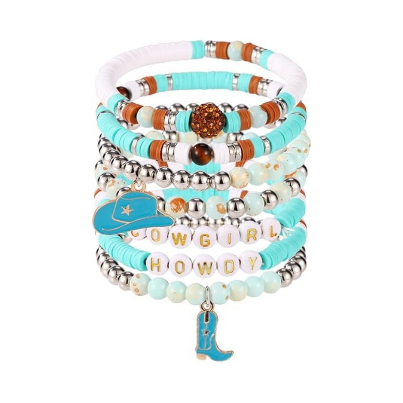 Wholesale Western Cowboy Series Soft Ceramic Cowboy Hat Boots Bracelet