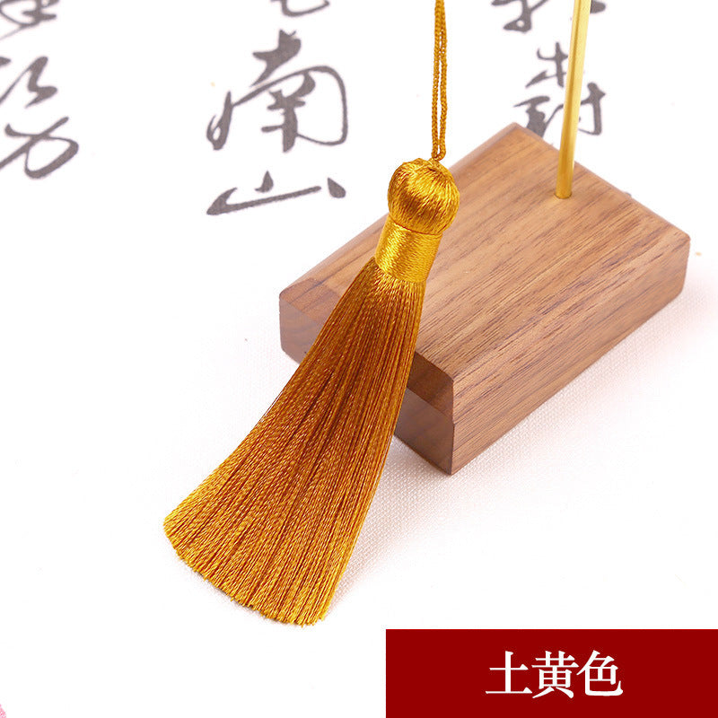 Wholesale 8CM Short Fat Vertical Ice Silk Small Tassel Hanging Ear Pendant