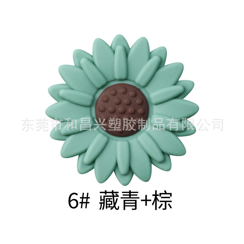 Wholesale  20pcs  Colorful Daisy Silicone Beads