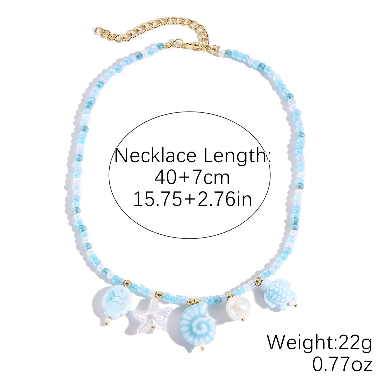 Wholesale Ocean-themed seashell pearl conch bohemian necklace