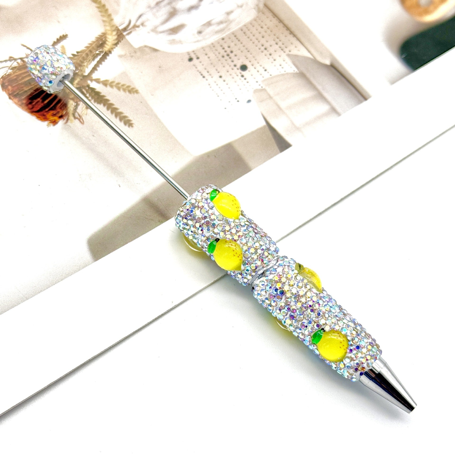 Wholesale Fruit Full Diamond beadable pens