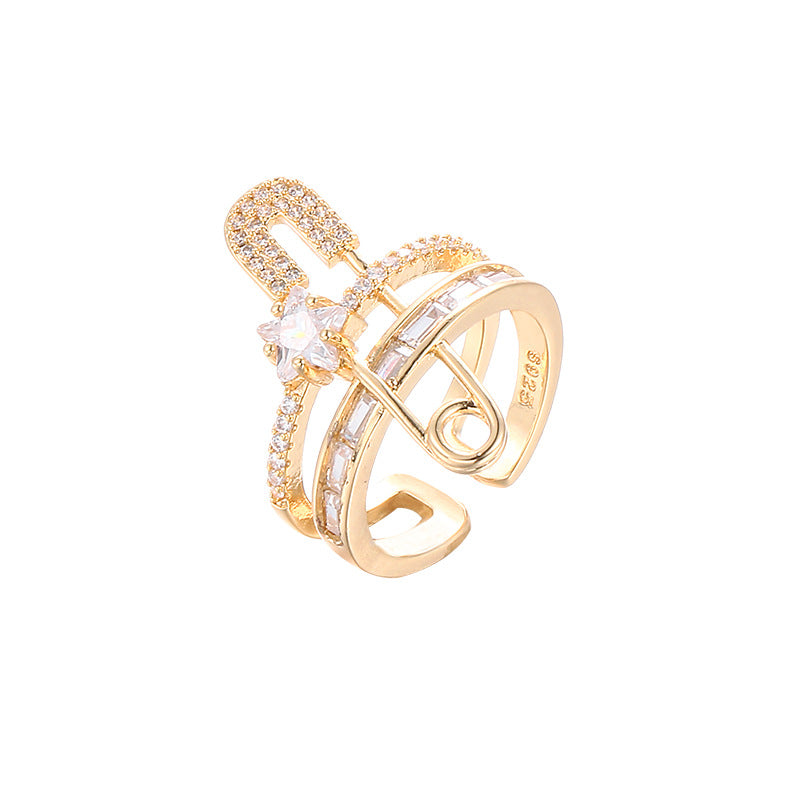 Wholesale Double-layer Pin Open Copper Ring