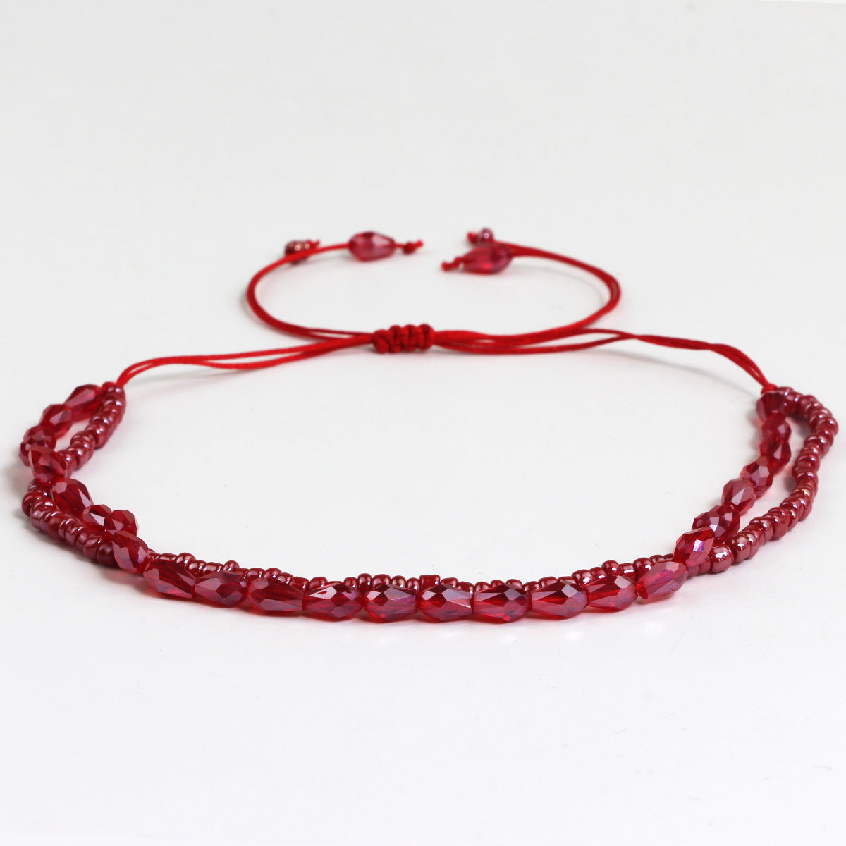 Wholesale Bohemian Style Hand-Woven Double-Layer Xiaomi Bead Crystal Bracelet