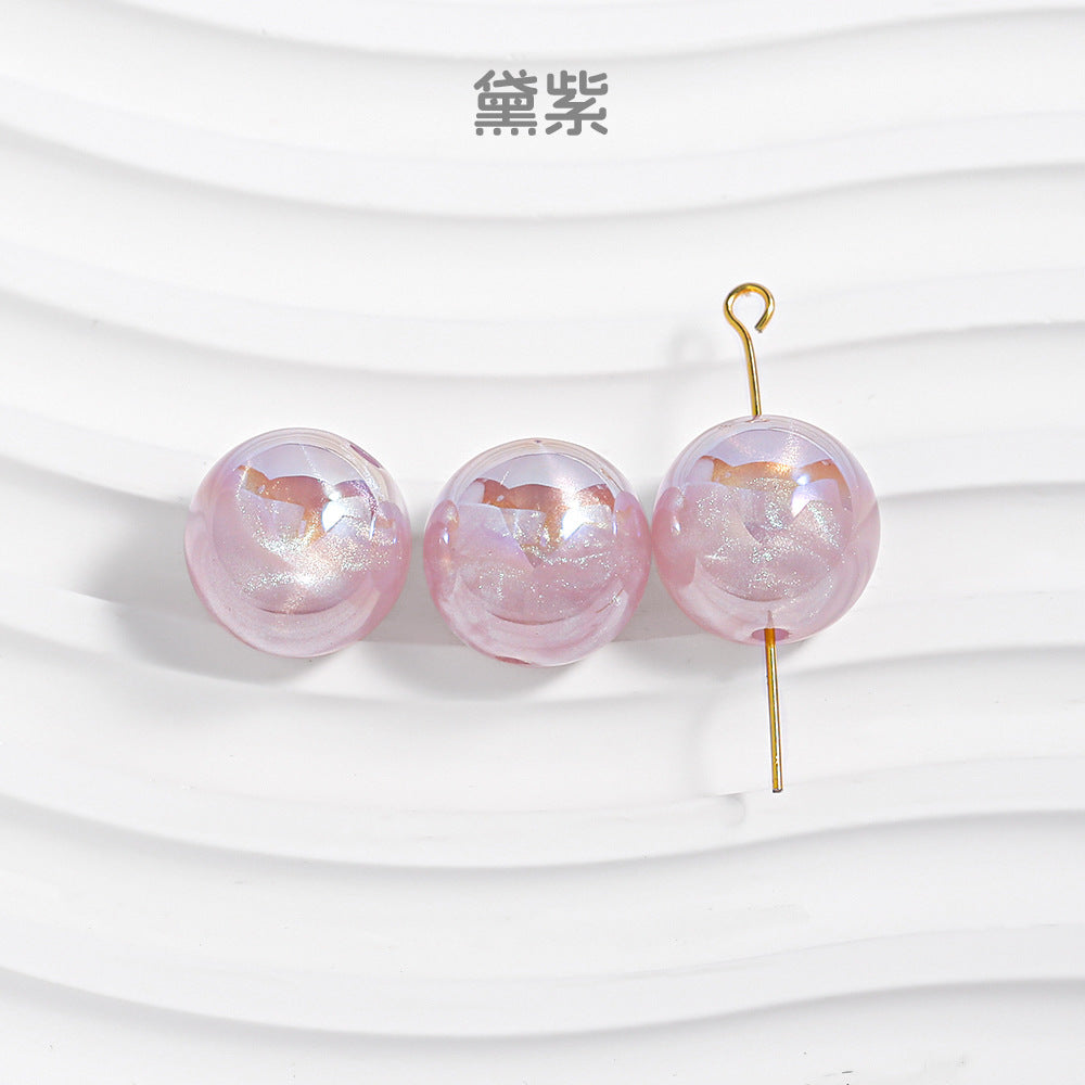 Wholesale 30pcs/1pack Meteor Straight Hole Cloud Flash DIY Beads